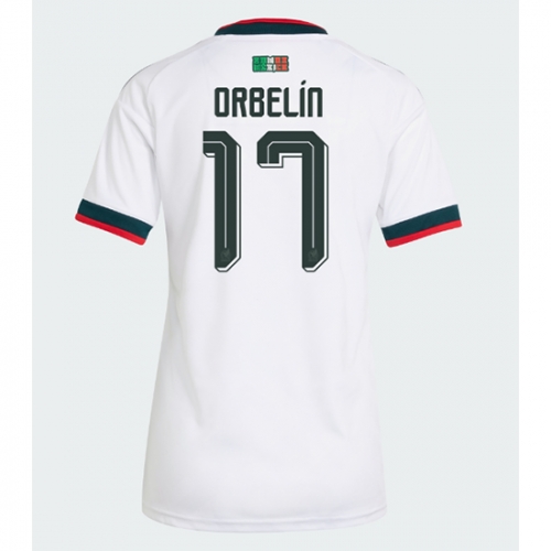 Billige Fotballdrakt Mexico Orbelin Pineda #17 Replika Bortedrakt Dame VM 2026 Kortermet Billige Fotballdrakt Mexico Orbelin Pineda #17 Replika Bortedrakt Dame VM 2026 Kortermet